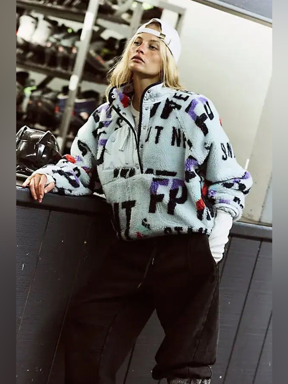 Free People Movement Hit The Slopes Printed pullover